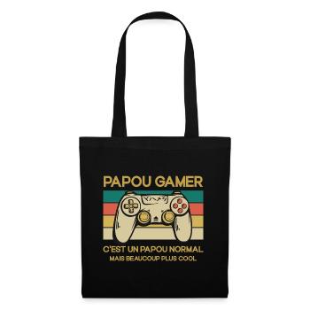 Cadeaux Papa - Fête des Pères - Gamer Jeux-vidéos - Sac en tissu - noir - Devant