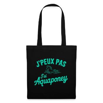T-Shirt Ich kann kein Aquapony haben - Stoffbeutel - Schwarz - Vorne