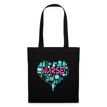 Infirmière amour infirmière étudiante RN Life Merci - Sac en tissu - noir - Devant