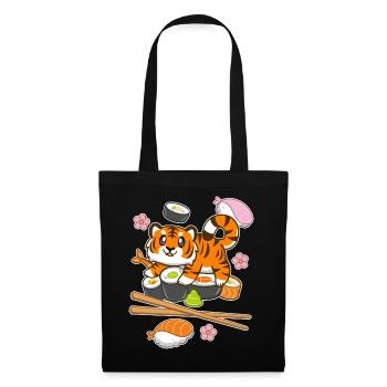 Sushi Tiger - Stoffbeutel - Schwarz - Vorne