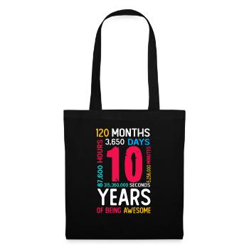 10 years Birthday 10th children's birthday - Tote Bag - black - Front