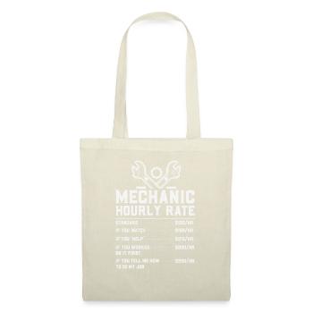 Tarif horaire de mécanicien - Sac en tissu - nature - Devant