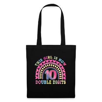 10th Birthday Girl Gift 10th Birthday for Girls - Tote Bag - black - Front