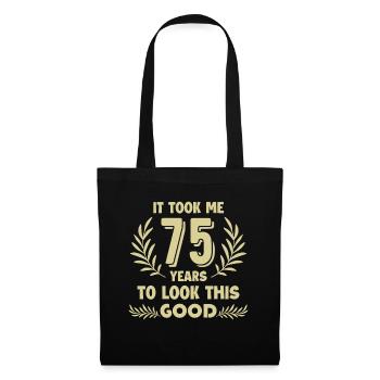 75th birthday - Tote Bag - black - Front