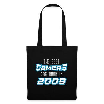 Retro Hero Gamer Birthday 2009 Born Gamer - Tote Bag - black - Front