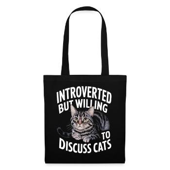 Introvertierter asozialer introvertierter - Stoffbeutel - Schwarz - Vorne