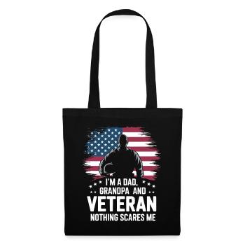 Soldat militaire vétéran - Sac en tissu - noir - Devant
