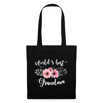 World's best Grandma. Gifts for nanny. Birthday - Tote Bag - black - Front