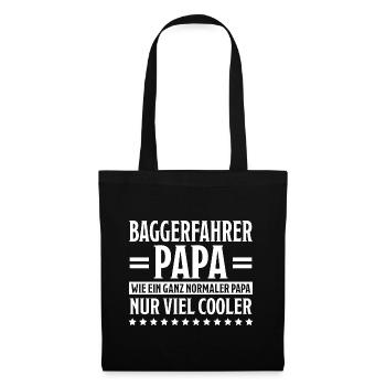 Baggerfahrer Lustiger Spruch Beruf Bagger Geschenk - Stoffbeutel - Schwarz - Vorne
