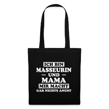 Masseurin Spruch Beruf Massage Masseurin Geschenk - Stoffbeutel - Schwarz - Vorne