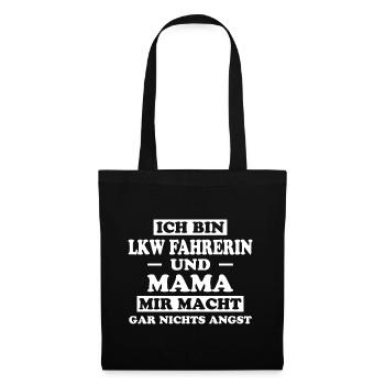 LKW Fahrerin Spruch Fun Lastwagenfahrerin Geschenk - Stoffbeutel - Schwarz - Vorne