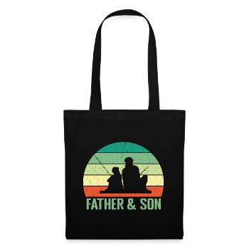 Fête des pères Papa Papa Meilleur Papa - Sac en tissu - noir - Devant