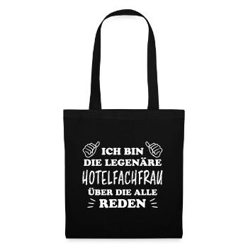 Hotelfachfrau Lustig Spruch Hotelfachfrau Geschenk - Stoffbeutel - Schwarz - Vorne