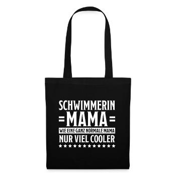 Schwimmerin Spruch Schwimmen Schwimmerin Geschenk - Stoffbeutel - Schwarz - Vorne