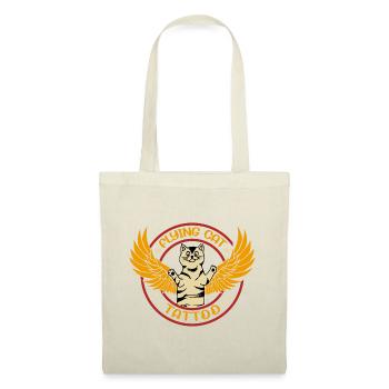 Fliegende Katze - Stoffbeutel - Natur - Vorne
