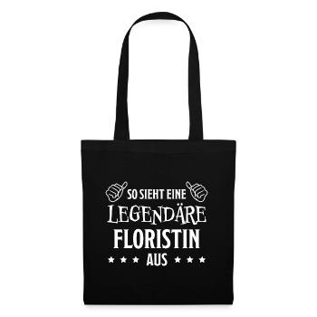 Floristin Witz Spruch Floristik Floristin Geschenk - Stoffbeutel - Schwarz - Vorne