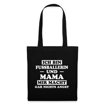 Fußballerin Spruch Lustiges Fußballerin Geschenk - Stoffbeutel - Schwarz - Vorne