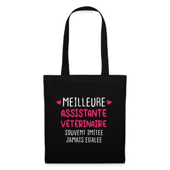 Souvent Imitée Meilleure Assistante Vétérinair - Sac en tissu - noir - Devant