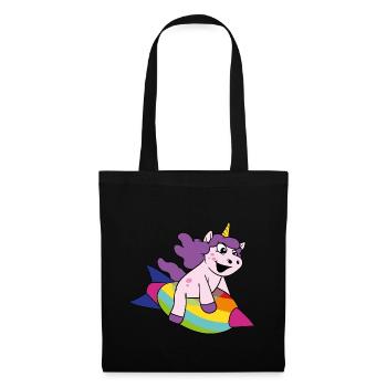 Cute Funny Cool Unicorn Unicorns fable - Tote Bag - black - Front