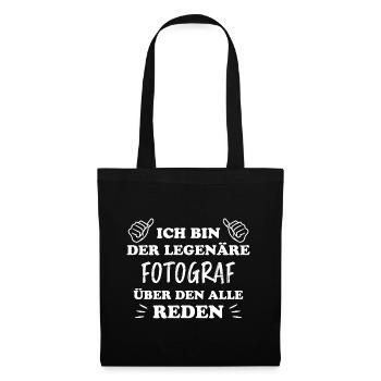 Fotograf Lustiger Spruch Beruf Fotografen Geschenk - Stoffbeutel - Schwarz - Vorne
