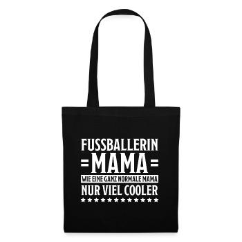 Fußballerin Spruch Lustiges Fußballerin Geschenk - Stoffbeutel - Schwarz - Vorne