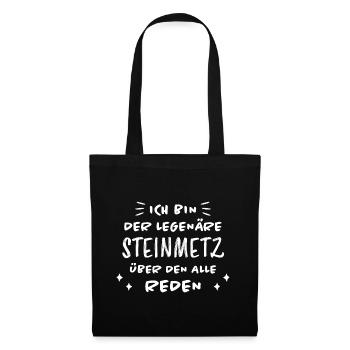 Steinmetz Lustiger Spruch Kunst Steinmetz Geschenk - Stoffbeutel - Schwarz - Vorne