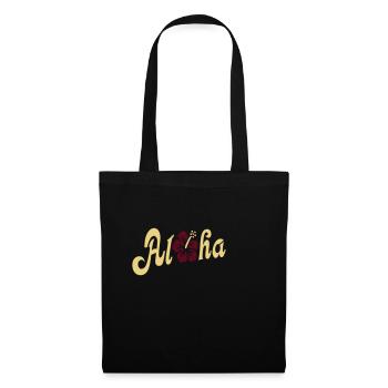 Aloha fleur d'hibiscus - Sac en tissu - noir - Devant