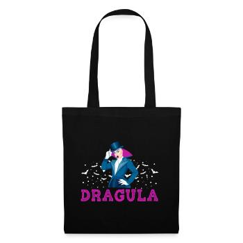Dragula Dracula Drag Queen Halloween Karneval - Stoffbeutel - Schwarz - Vorne
