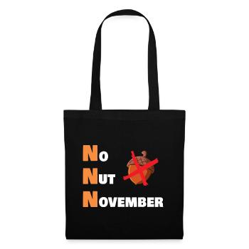 No nut november - Stoffbeutel - Schwarz - Vorne