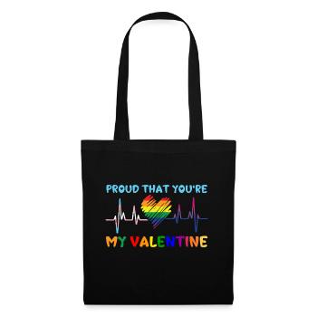 Valentine's Day Lgbt February 14 Gay Lesbian ECG - Tote Bag - black - Front
