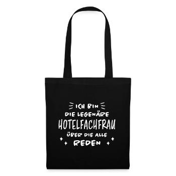 Hotelfachfrau Lustig Spruch Hotelfachfrau Geschenk - Stoffbeutel - Schwarz - Vorne