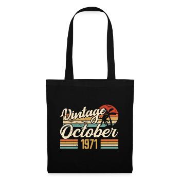 Octobre 1971 Cadeau Anniversaire - 1971 - Sac en tissu - noir - Devant