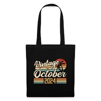 Octobre 2024 Cadeau Anniversaire - 2024 - Sac en tissu - noir - Devant