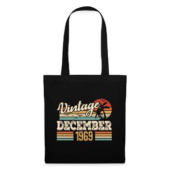 Cadeau D'anniversaire Décembre 1969 Vintage Rétro - Sac en tissu - noir - Devant