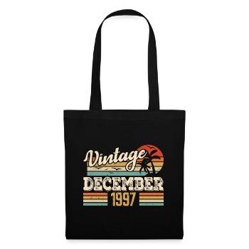 Cadeau D'anniversaire Décembre 1997 Vintage Rétro - Sac en tissu - noir - Devant