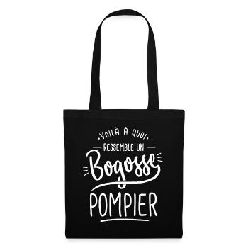 bogosse pompier humour homme sapeur pompier - Sac en tissu - noir - Devant