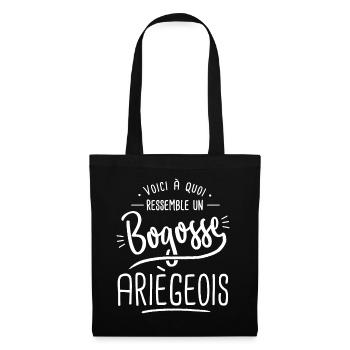 ariègeois bogosse Cadeau humour ariège - Sac en tissu - noir - Devant
