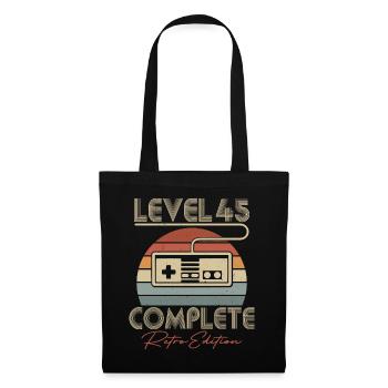 45th Birthday Level 45 Complete 45 Years Gift - Tote Bag - black - Front