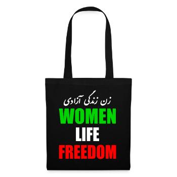 Women life freedom - Stoffbeutel - Schwarz - Vorne