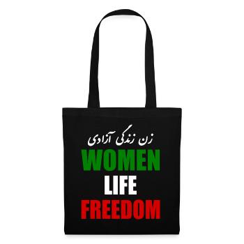Women life freedom - Stoffbeutel - Schwarz - Vorne