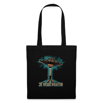 Je veux partir - Sac en tissu - noir - Devant