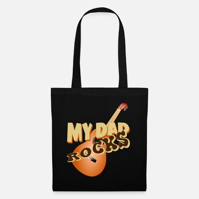 My dad rocks - Tote Bag - black