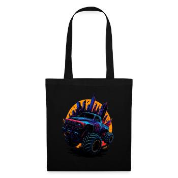 Monster truck - Sac en tissu - noir - Devant