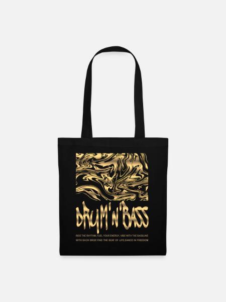 DNB Gold Flow Merch - outfit - Aesthetic - Tote Bag - black