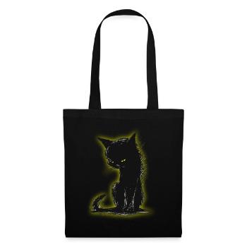 Katze schwarz Cat black - Stoffbeutel - Schwarz - Vorne