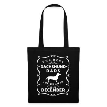 Dachshund Dads Are Born In December - Tote Bag - black - Front