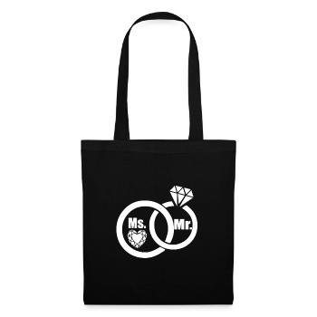 Mariage - Sac en tissu - noir - Devant