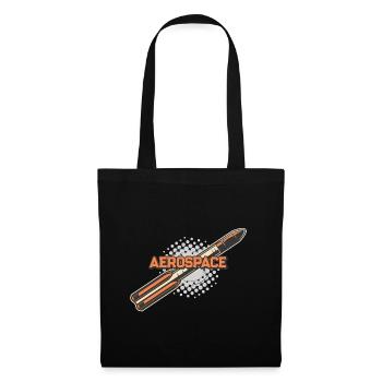 Fusée spatiale aérospatiale - Sac en tissu - noir - Devant