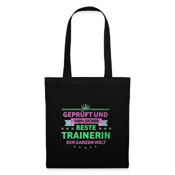 Trainer beste Trainerin - Stoffbeutel - Schwarz - Vorne