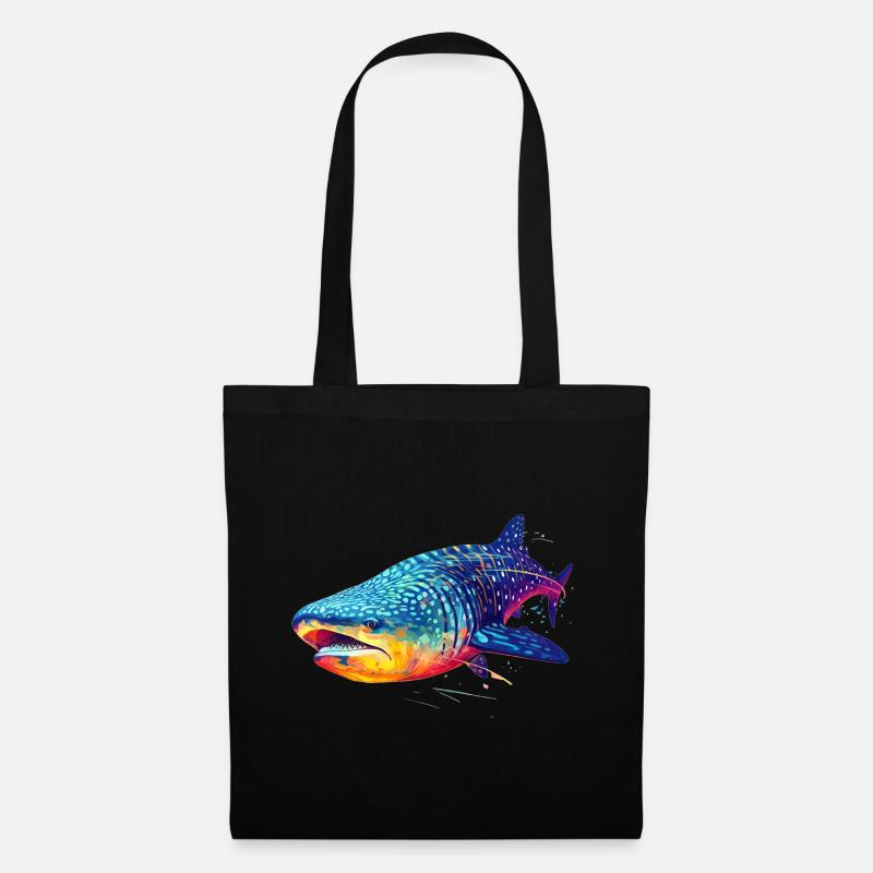 Requin-baleine - Sac en tissu - noir
